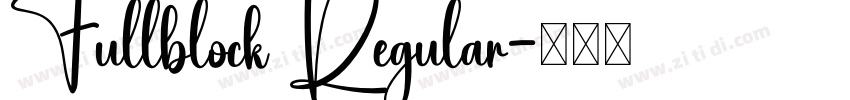 Fullblock Regular字体转换